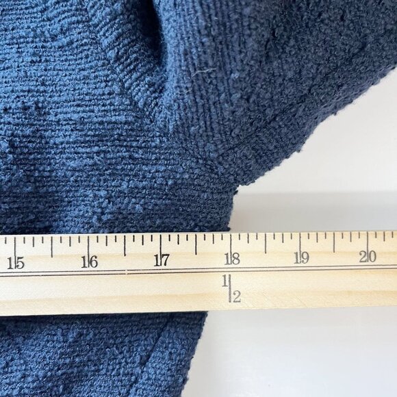 L'Agence Chamberlain Cotton Blend Boucle Tweed Blazer Jacket Navy Blue - Size 4 - Picture 7 of 8